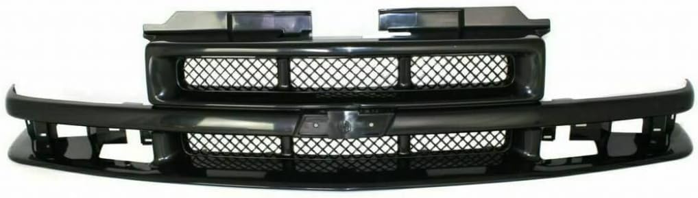 Matte Black Grille with Mesh and Molding Y179066