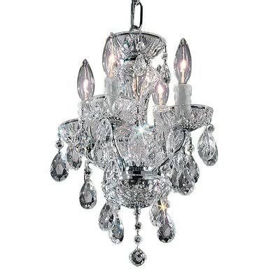 4-Light Chrome Chandelier R865