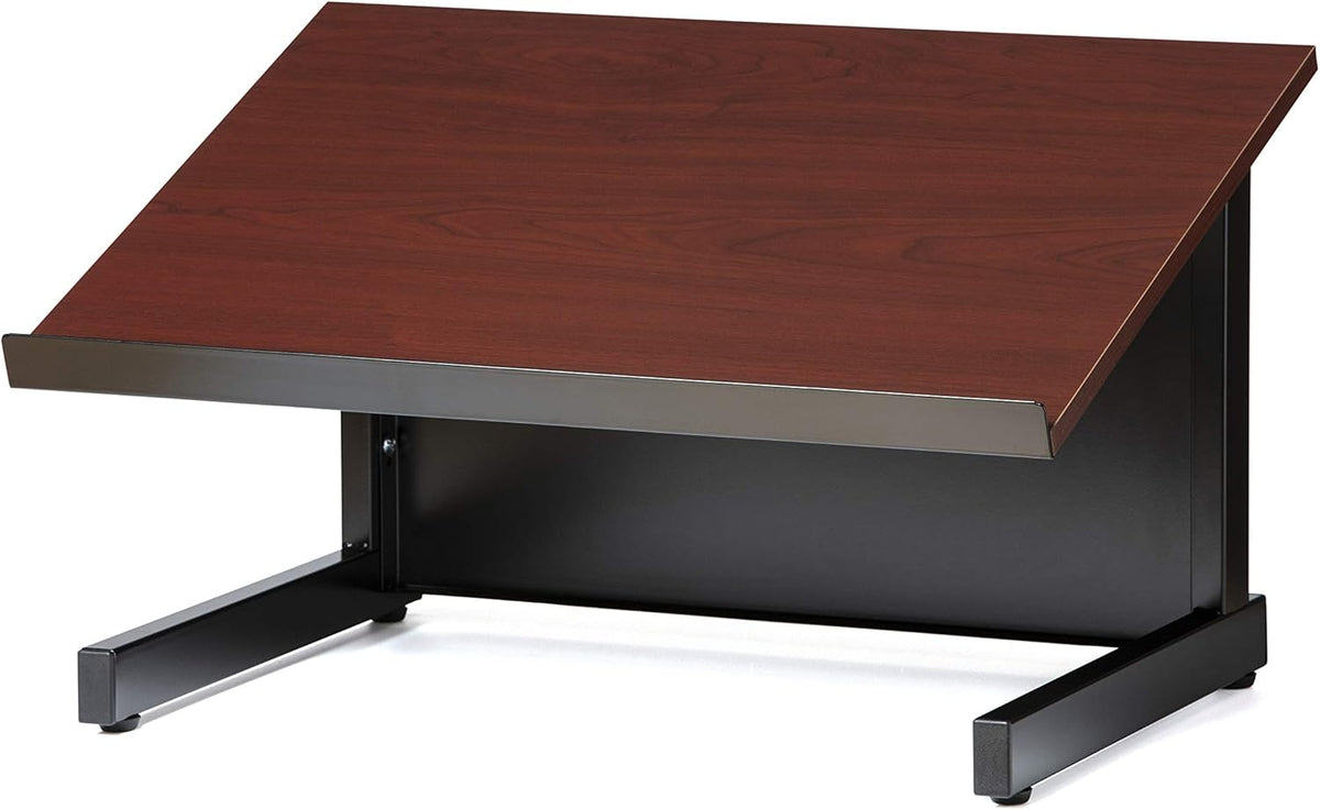Wheeled Lectern with Storage Shelf, Beech/Black I476