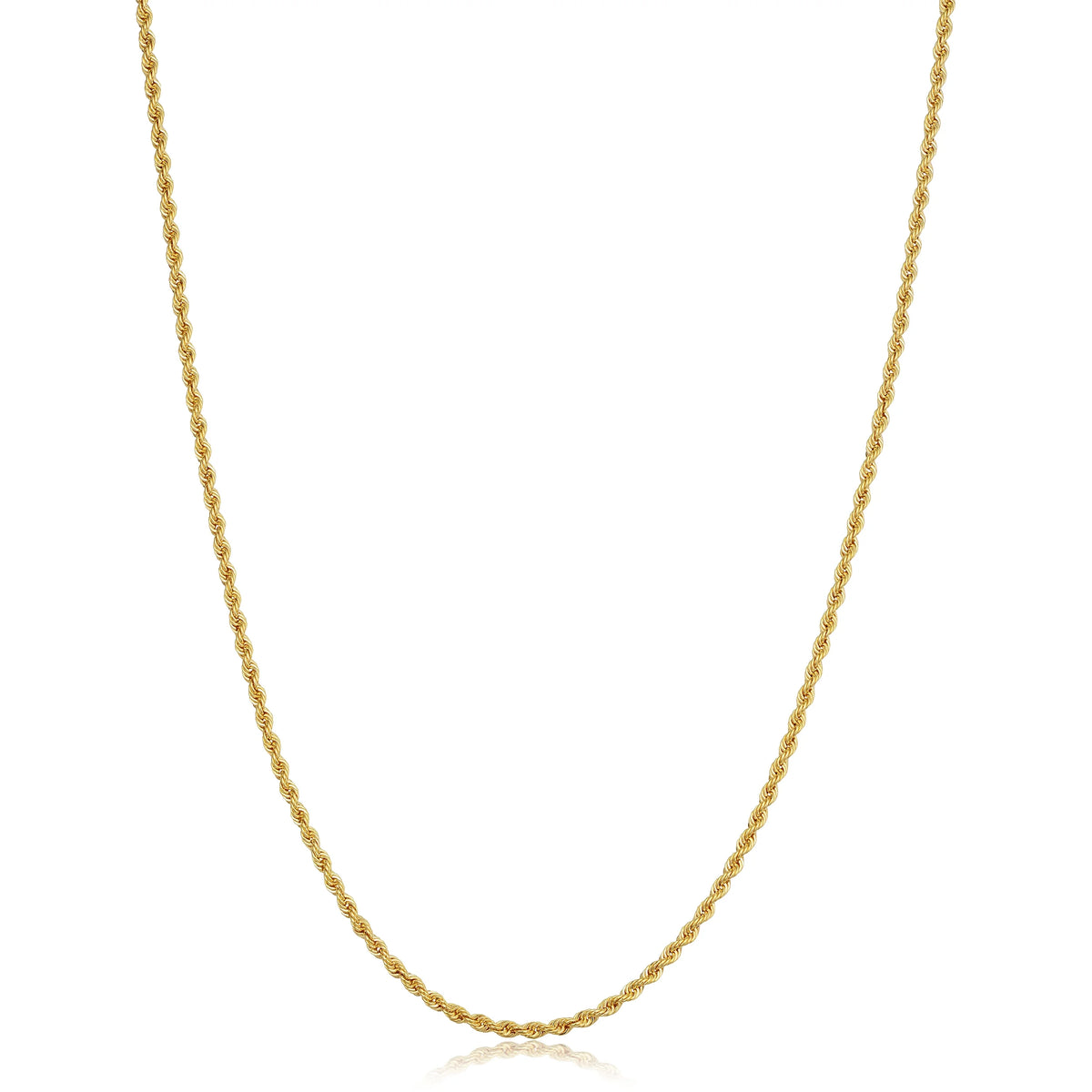 10k Yellow Gold Rope Chain Necklace J35802