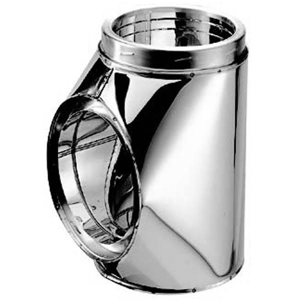 7x22 Stainless Steel Tee with Cap E69912