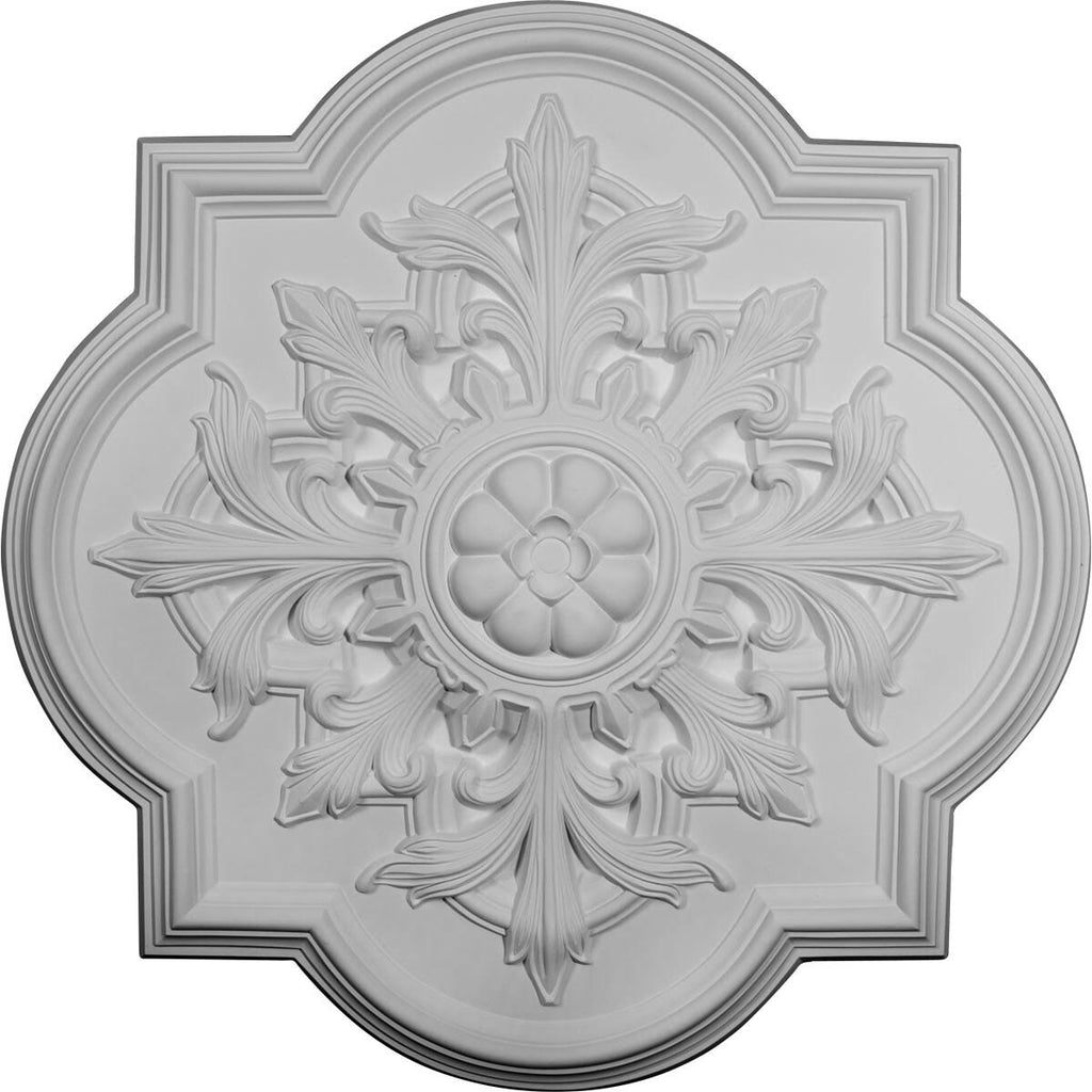 31 1/4x22OD x 2x22P Ceiling Medallion Hand-Painted Hickory F3069