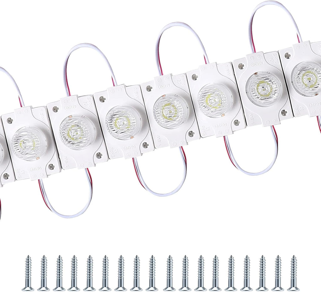 200 Pcs LED Module Lights, Waterproof, 1.5W DC12V 6500K, 2835, Red Pack of 2 I8804