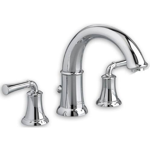 Deck-Mounted Tub Filler with Lever Handles and Personal Shower, Polished Chrome V54757