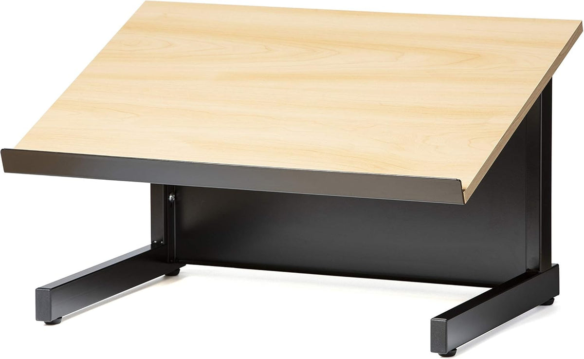 Wheeled Lectern with Storage Shelf, Beech/Black I476