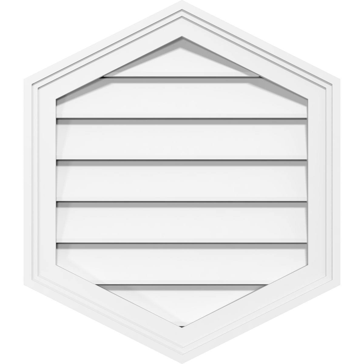 12x22W x 24x22H Vertical Peaked Surface Mount PVC Gable Vent N278