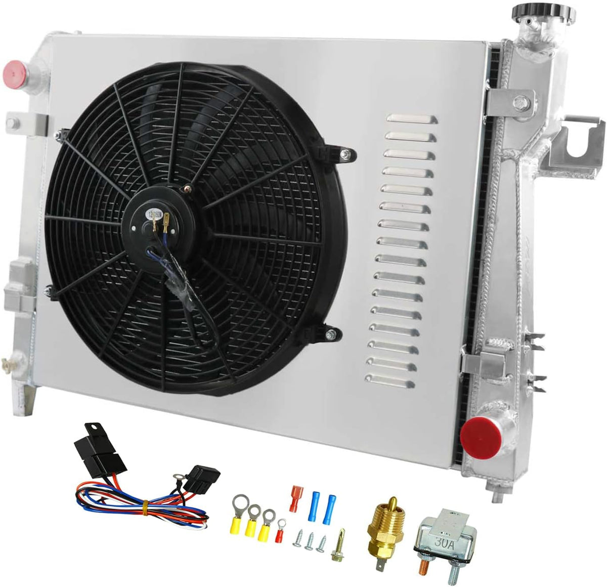 3 Row All Aluminum Radiator with Fan and Shroud D55625