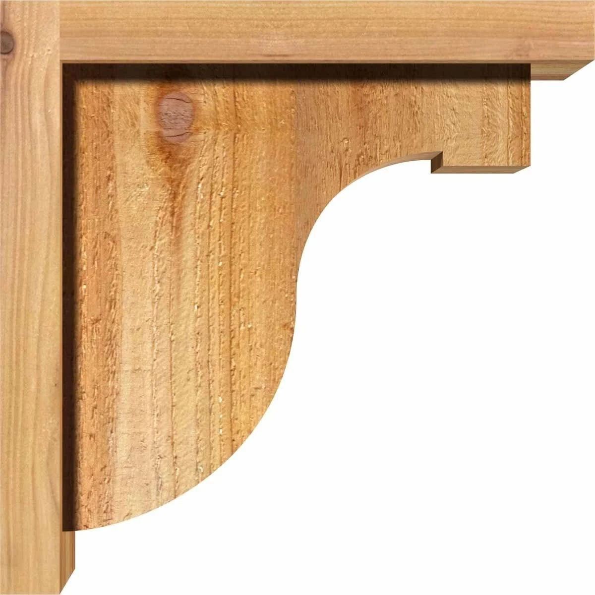 Rough Sawn Corbel with Backplate, Western Red Cedar P961