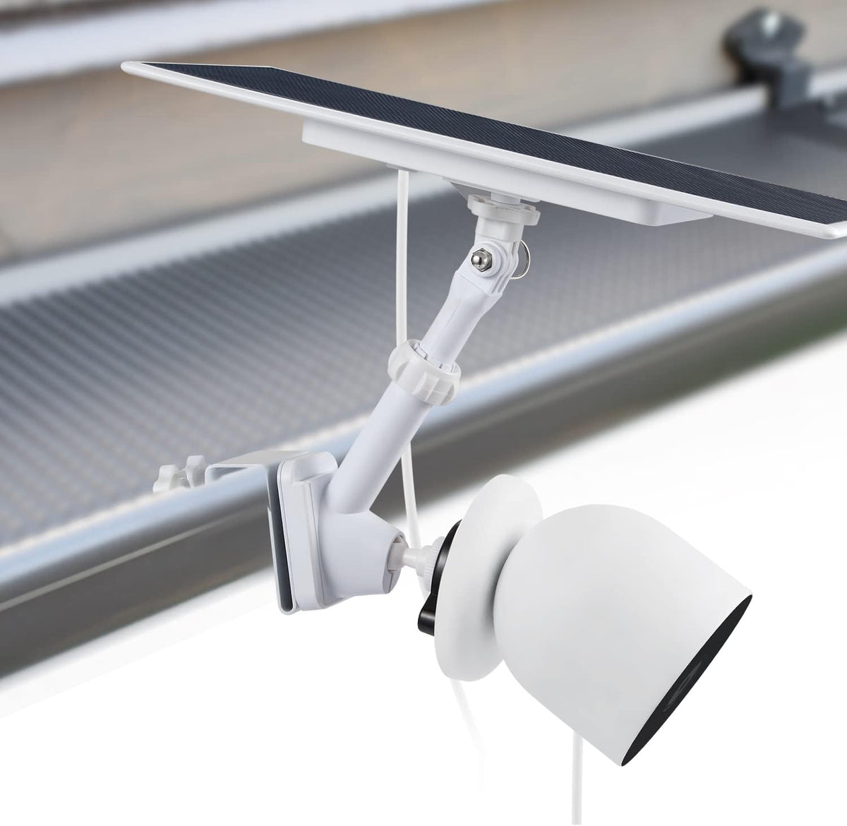 2-in-1 Gutter Mount for Google Nest Cam and Compatible Solar Panel L4341