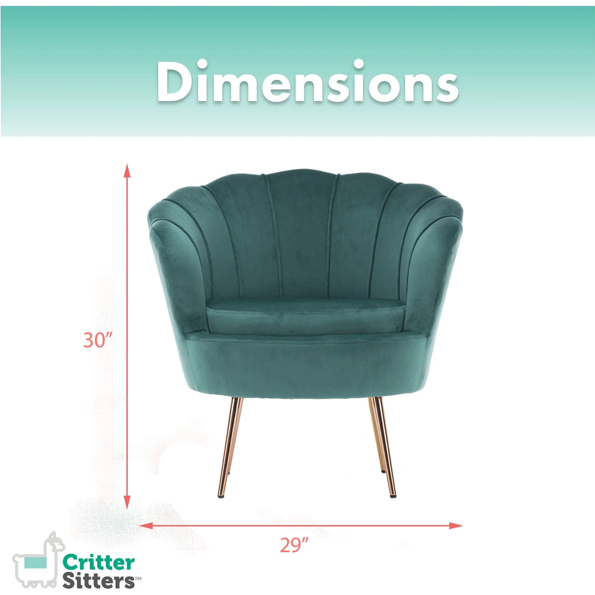 Dark Green Tufted Accent Chair with Gold Legs U488183