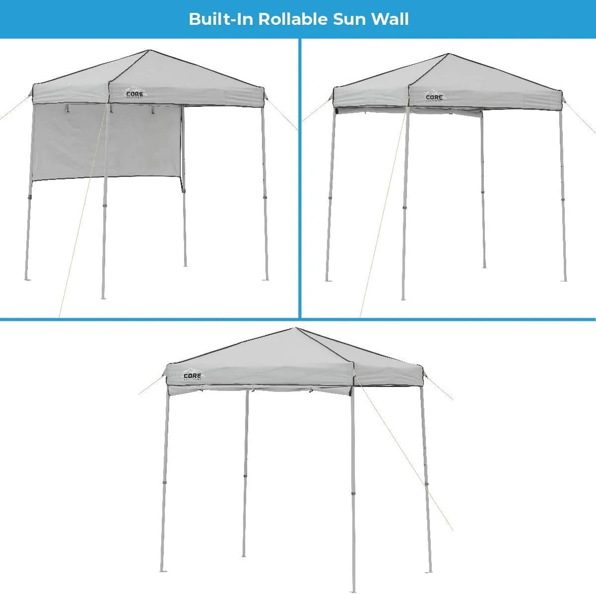 Gray 8 ft x 8 ft Canopy Tent with Carry Bag Y5211