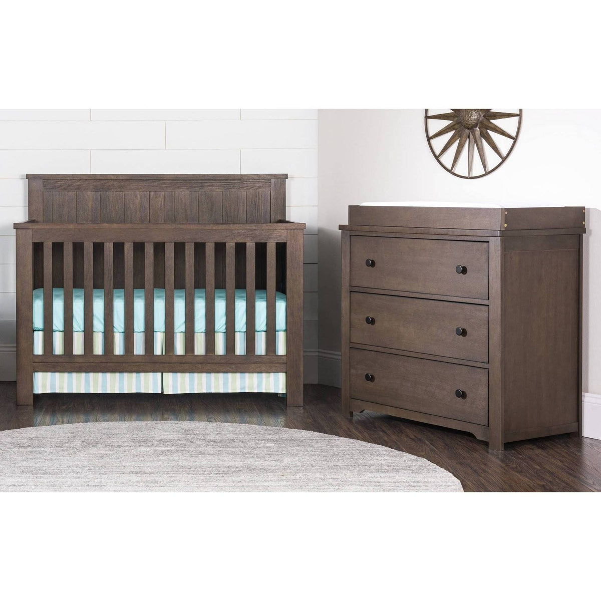 Brushed Truffle 4-in-1 Convertible Crib I491