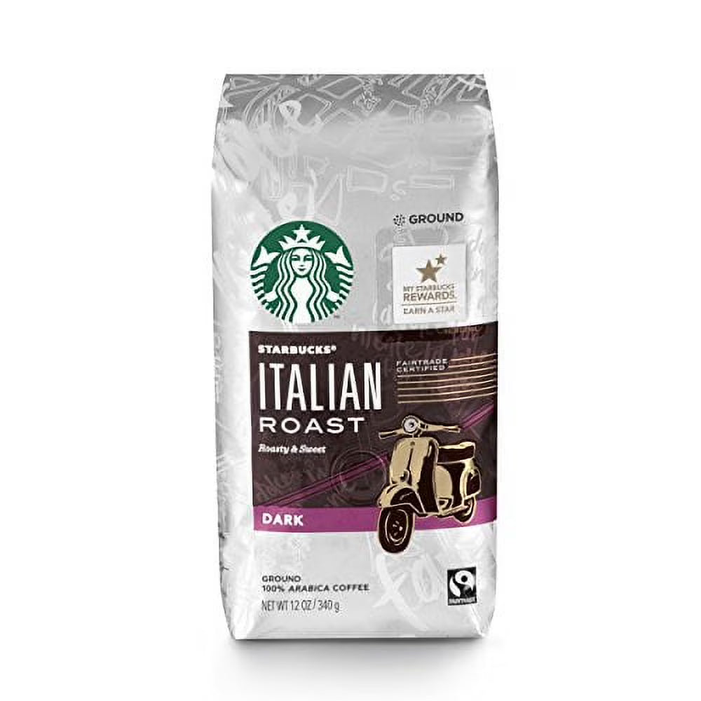 Italian Roast Dark Roast Ground Coffee, 12-Ounce Bag (Pack of 6) C9048
