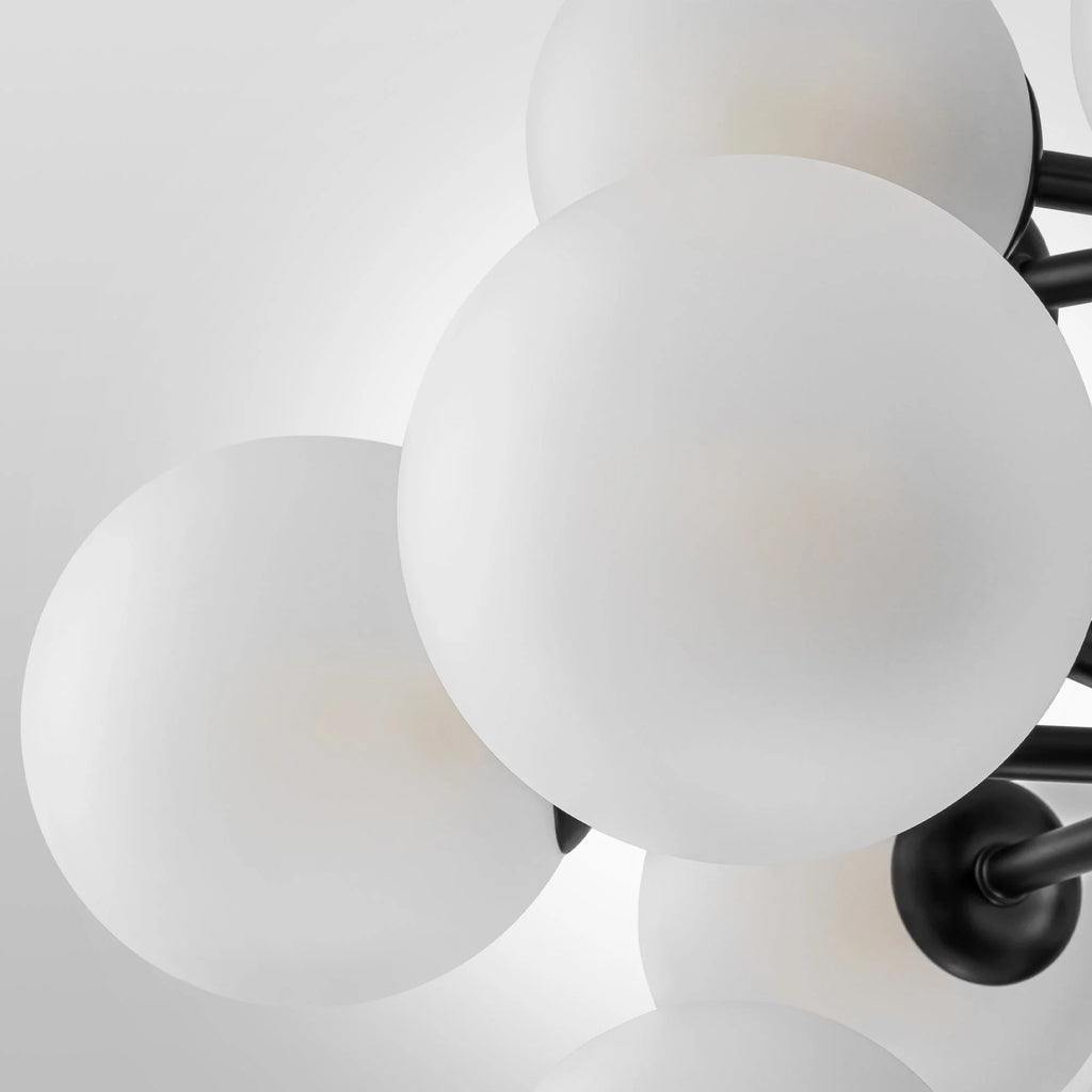 19-Light Dimmable Tiered Glass Bubble Chandelier G84987