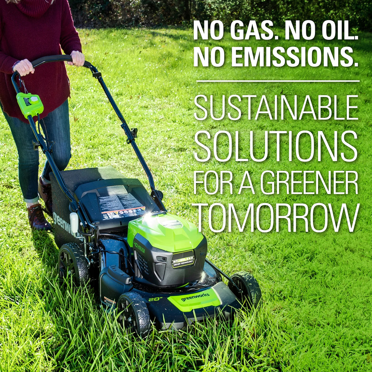 40V 20" Brushless Push Lawn Mower with 4.0 Ah Battery & Quick Charger E485875