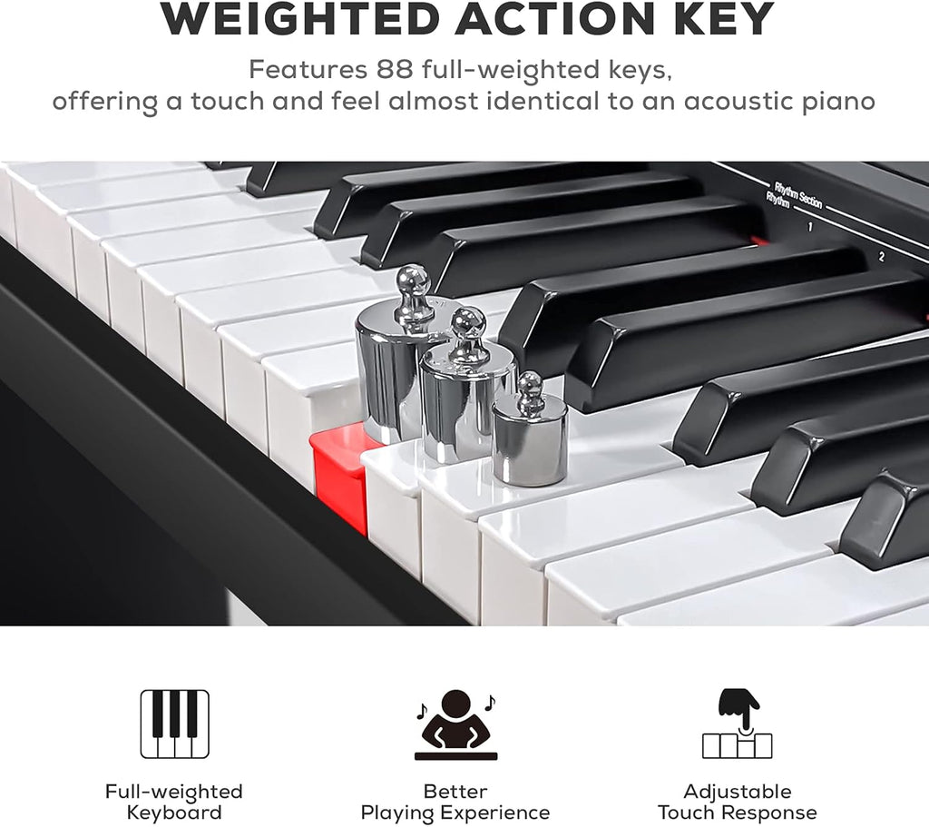 88 Key Full Size Weighted Digital Piano with Sustain Pedal Y21254