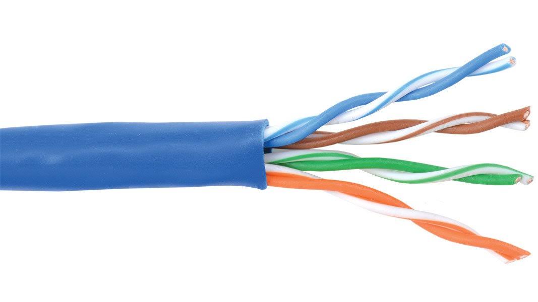 Cat5e Plenum Cable, Green, 1000 Feet A976