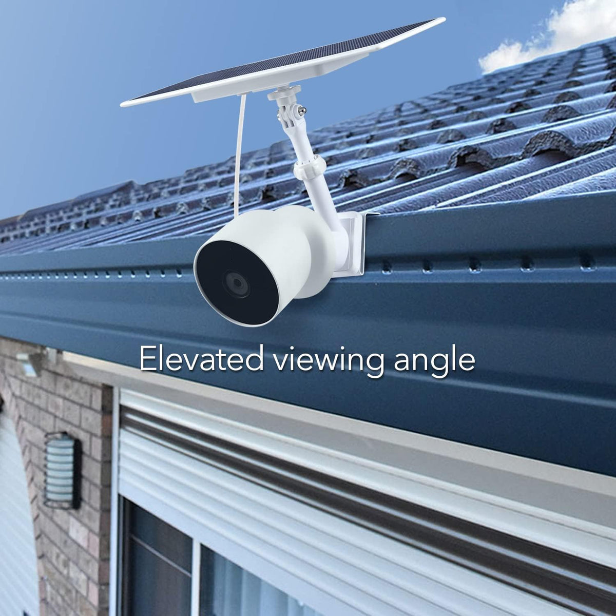 2-in-1 Gutter Mount for Google Nest Cam and Compatible Solar Panel L4341