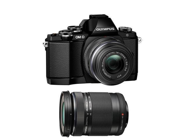 Black Digital Camera with 14-42mm & 40-150mm Lenses S3044
