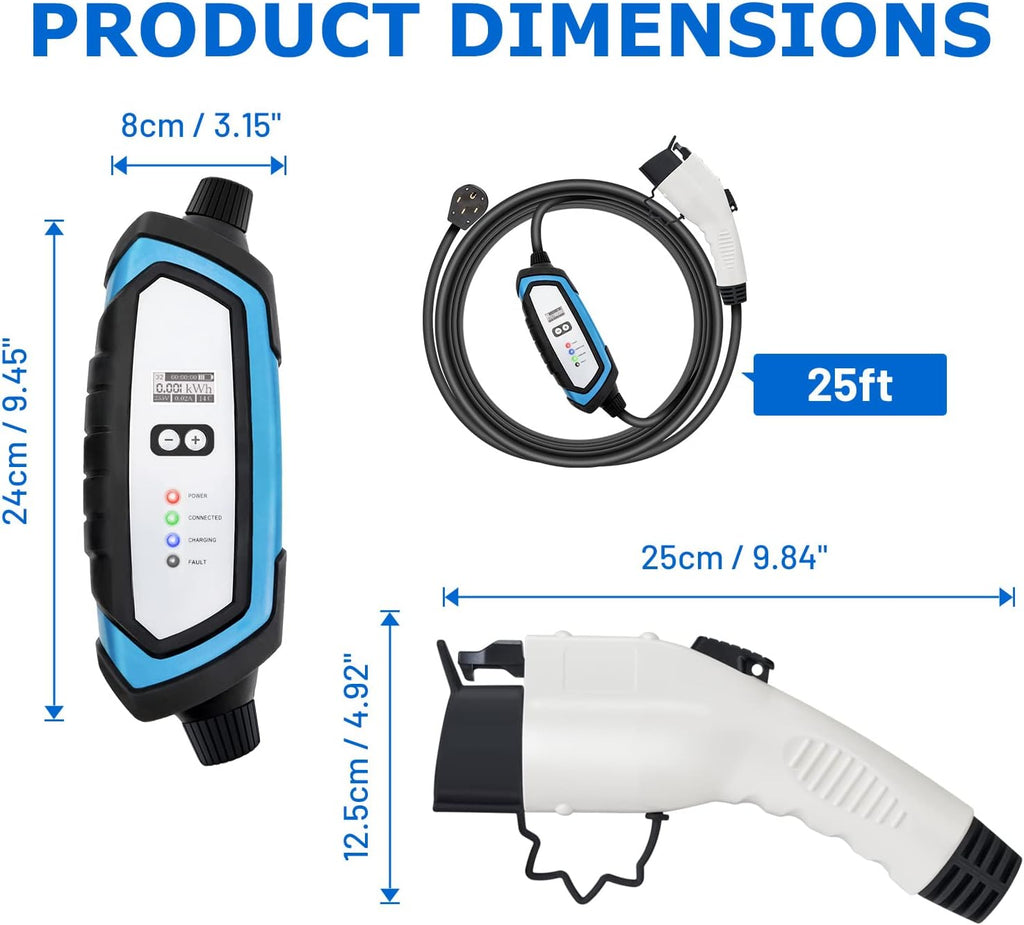 Portable 240V 32Amp EV Charger with NEMA14-50 Plug L324574