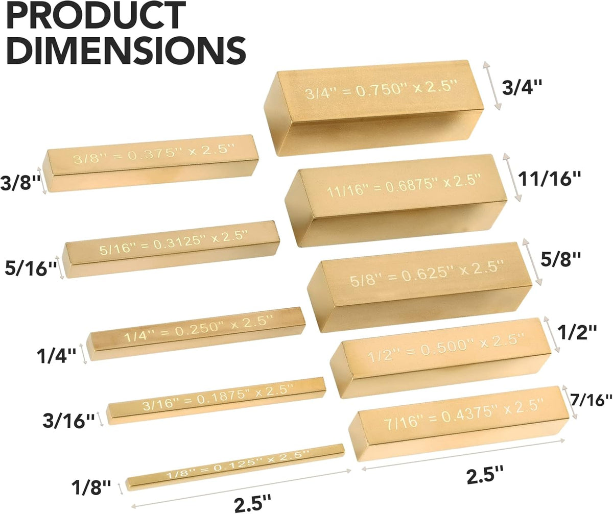 10 Brass Setup Blocks Height Gauge Woodworking Tools S77697