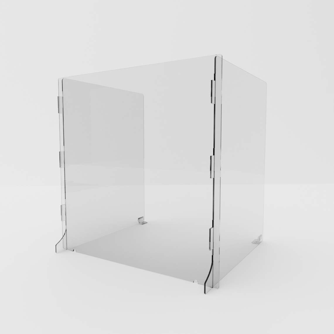 3-Sided Wrap-Around Polycarbonate Sneeze Guard, Pack of 2 O9457