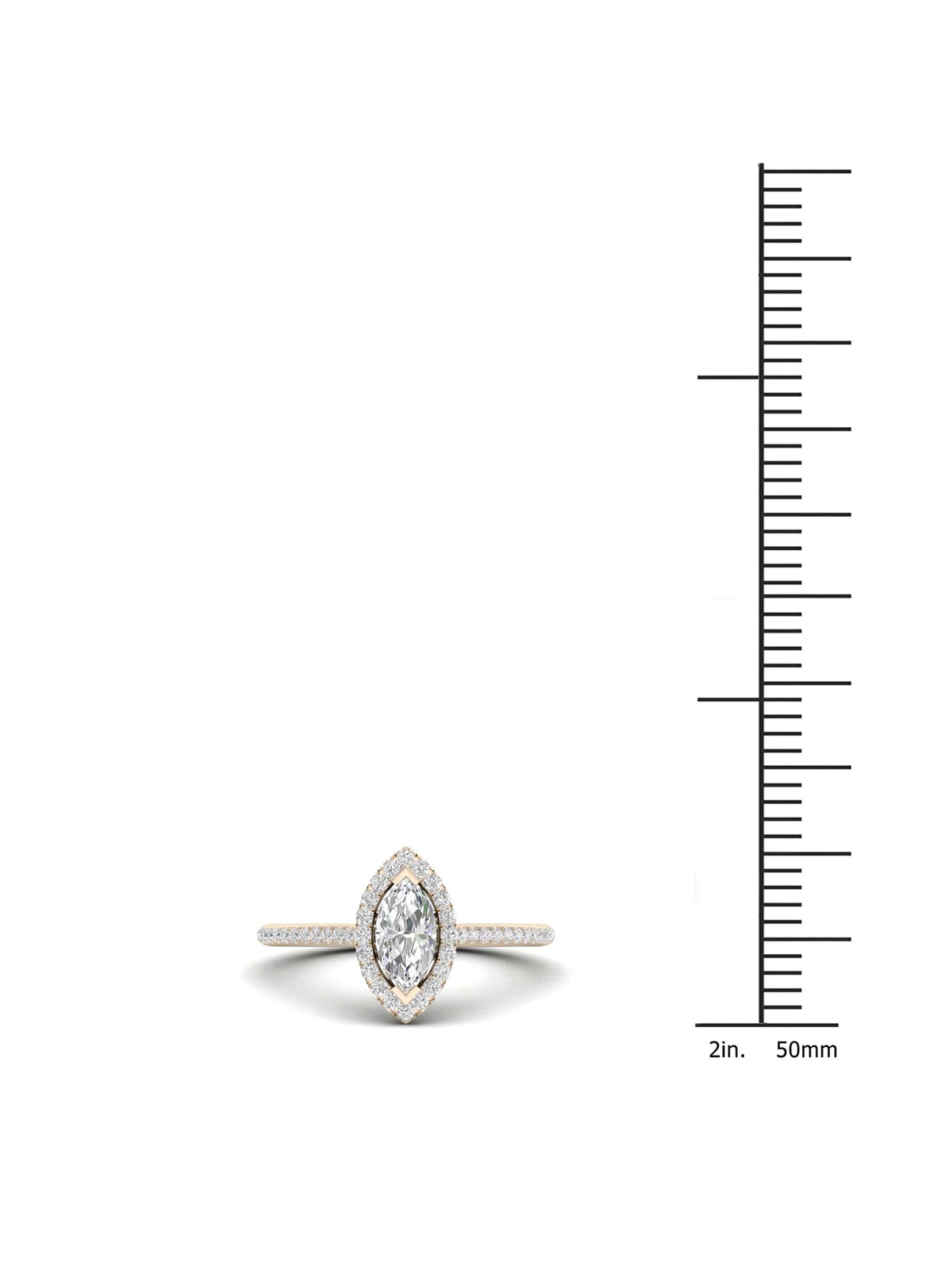 10k Yellow Gold Halo Ring B2862