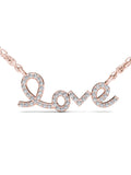 10K Rose Gold Diamond Necklace W73437