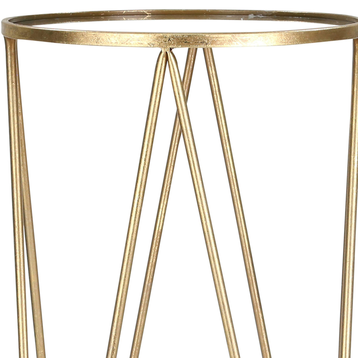 Metal Accent Table Set of 2 D374