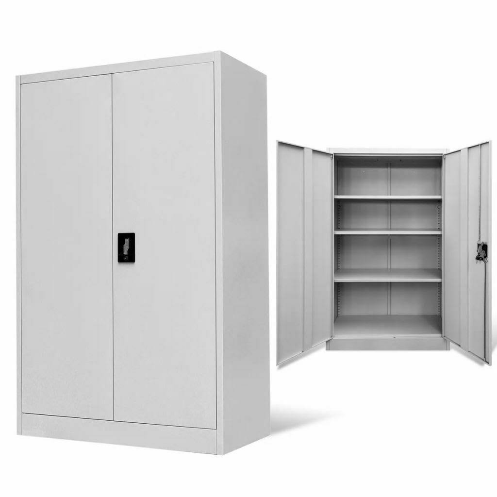 Steel Gray Office Cabinet Q8458