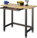 48" x 24" Rubber Wood Work Bench with Drawer R729