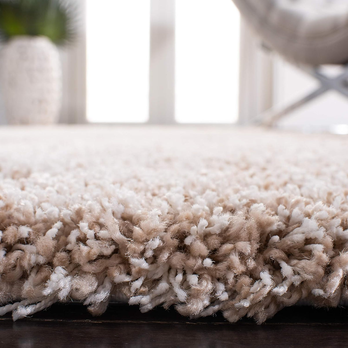 Beige Plush 2-inch Thick Runner C40498