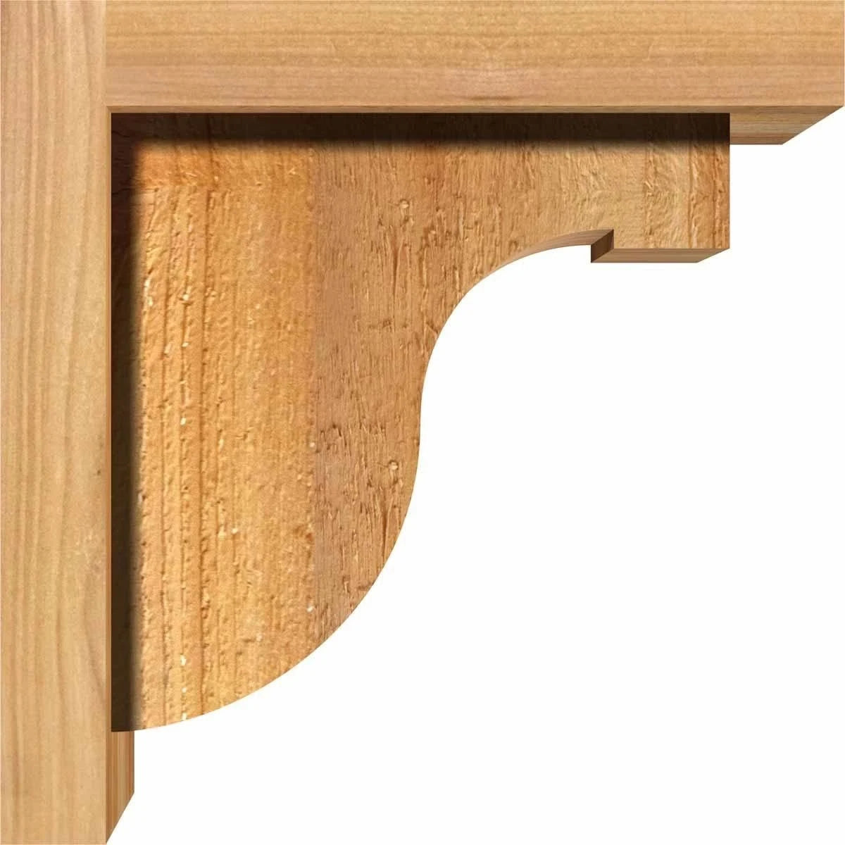 Rough Sawn Corbel with Backplate, Western Red Cedar P961