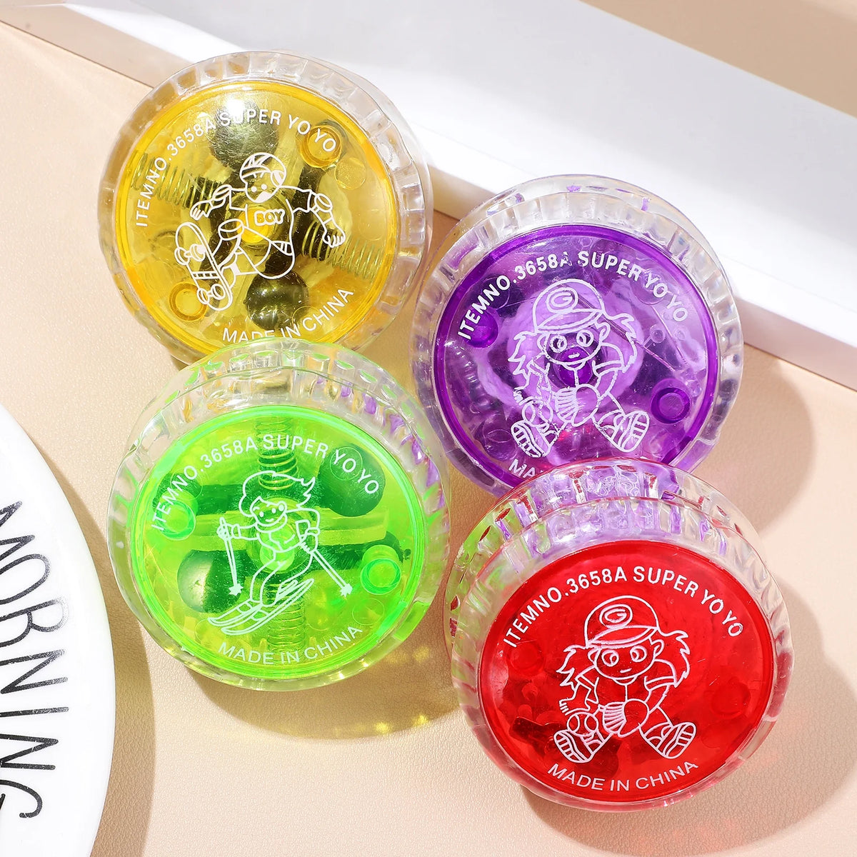 6 Pcs Plastic Light Up Yo-yo Balls P984009