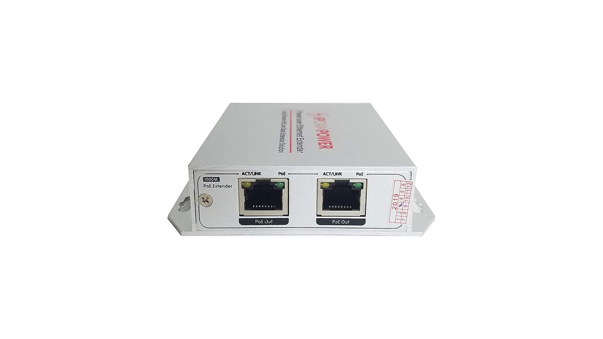 Gigabit POE Powered 2 Port Switch Network Cable Range Extender Passthrough Repeater N711983