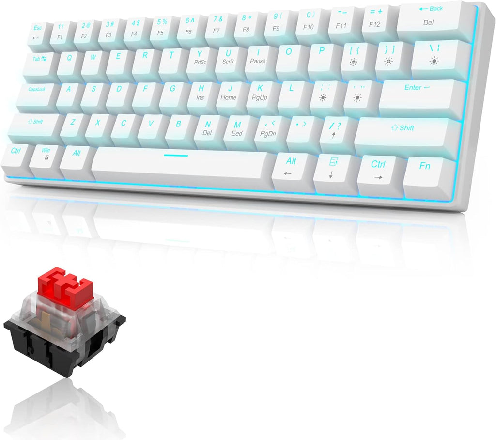 60% Mechanical Gaming Keyboard with Red Switches I328