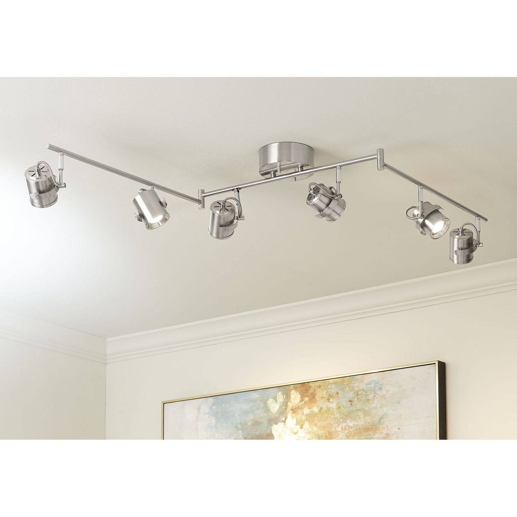 6-Light Satin Nickel LED Track Light R381