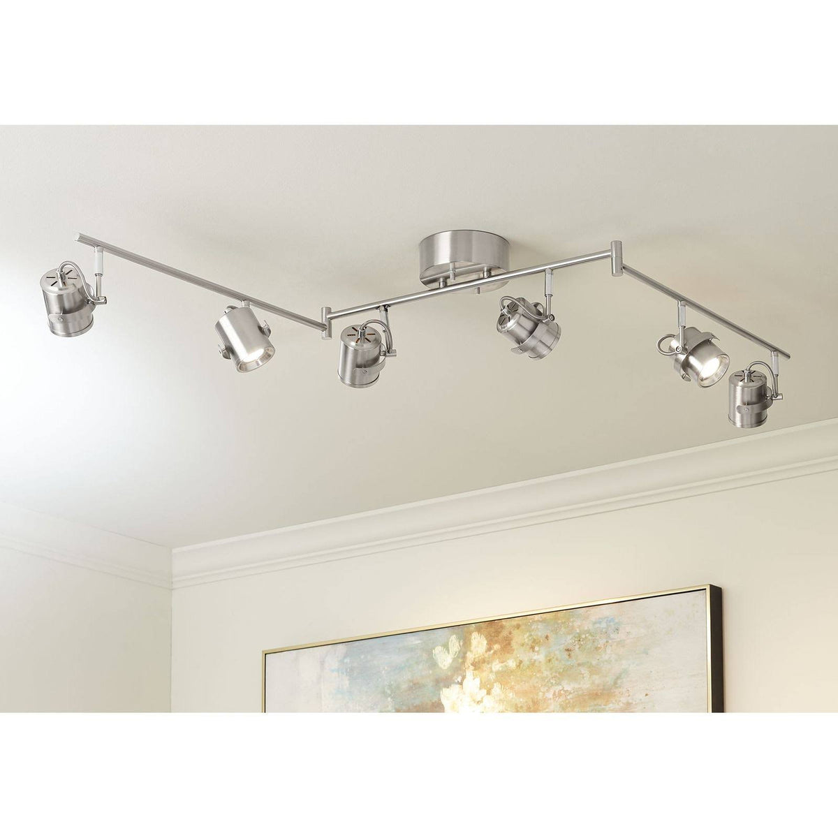 6-Light Satin Nickel LED Track Light R381