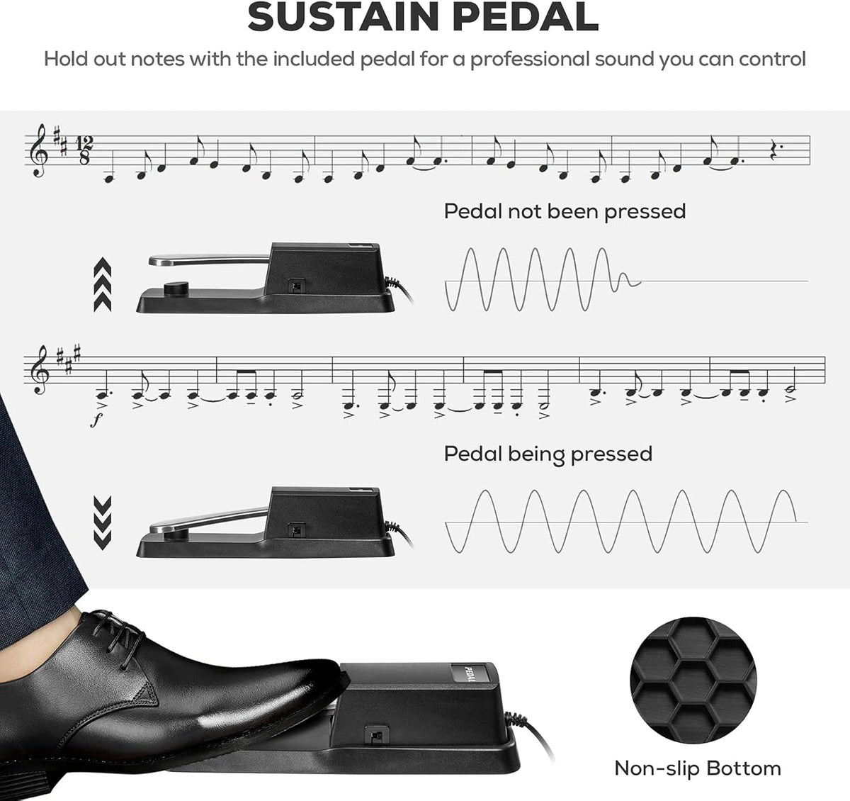 88 Key Full Size Weighted Digital Piano with Sustain Pedal Y21254