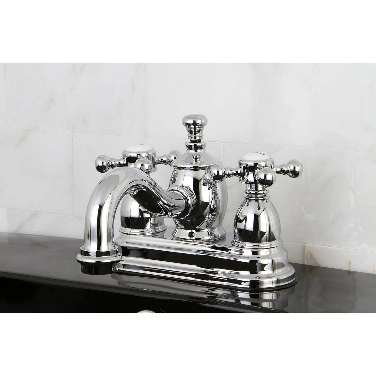 Brushed Nickel 4 in. Centerset Bathroom Faucet X699125