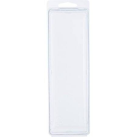 Clear Plastic Clamshell Storage Container, 7.625 inch H x 2 inch W x 1.375 inch D, Pack of 100 U37135