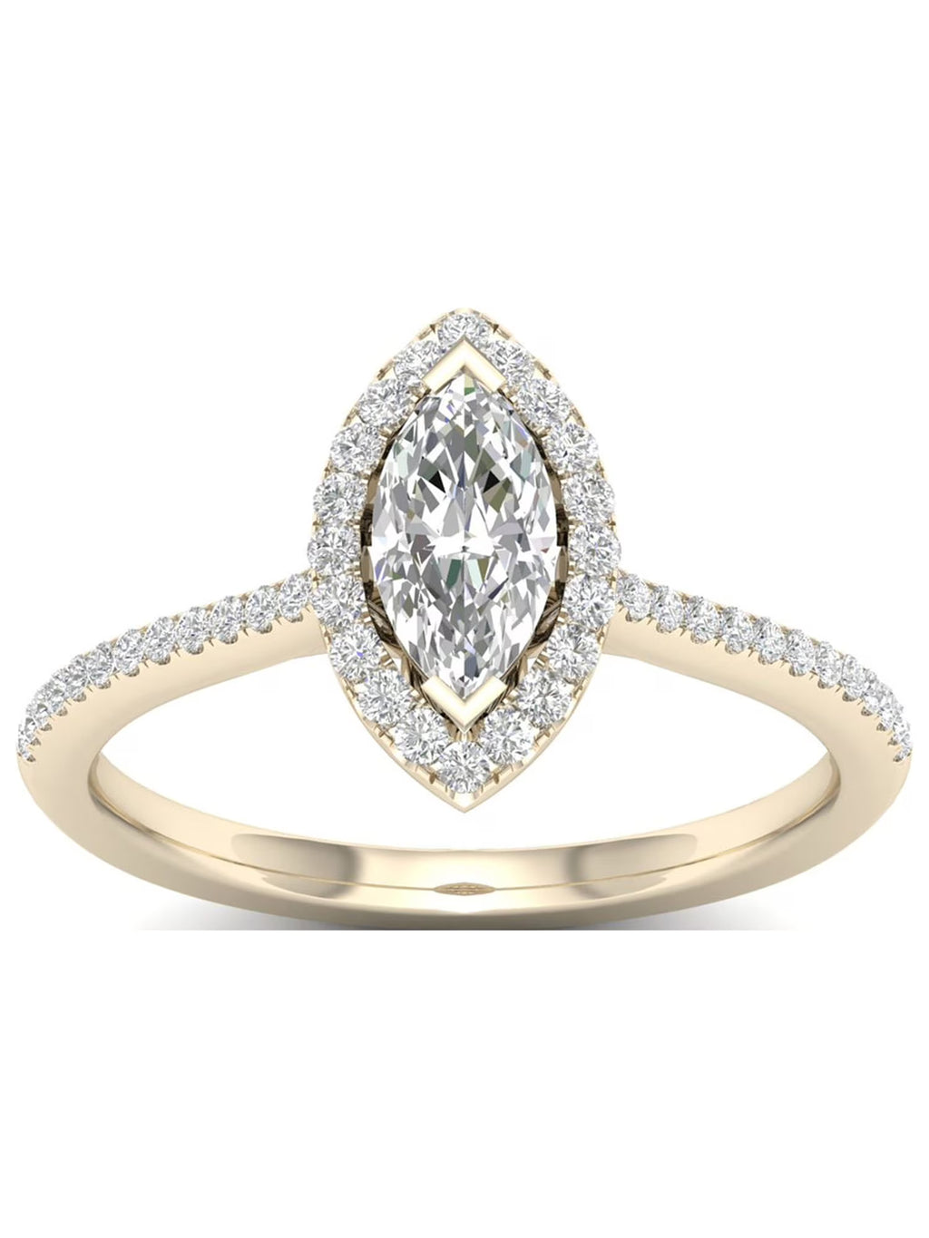 10k Yellow Gold Halo Ring B2862