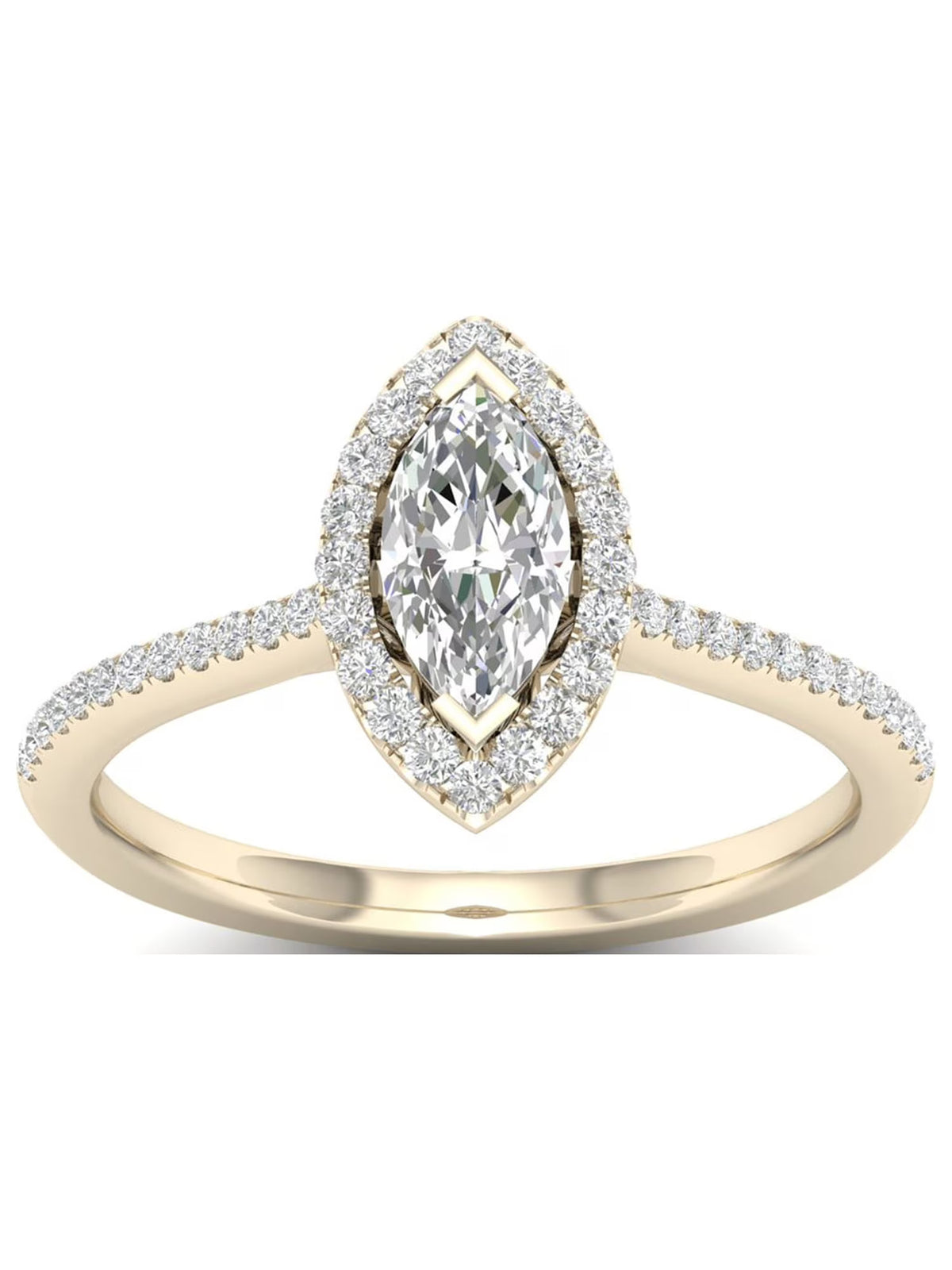 10k Yellow Gold Halo Ring B2862