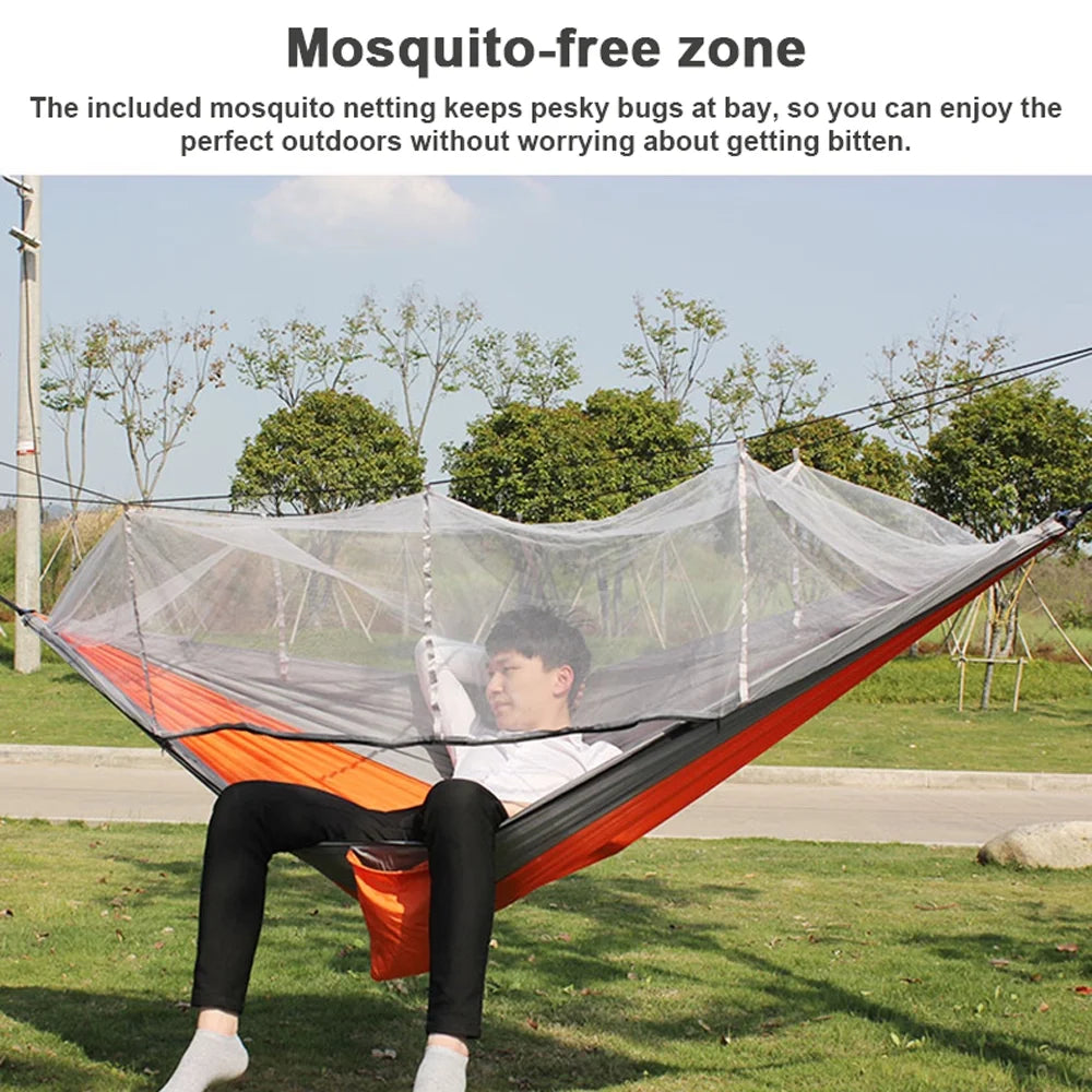 Lightweight Nylon Hammock with Mosquito Net A4914