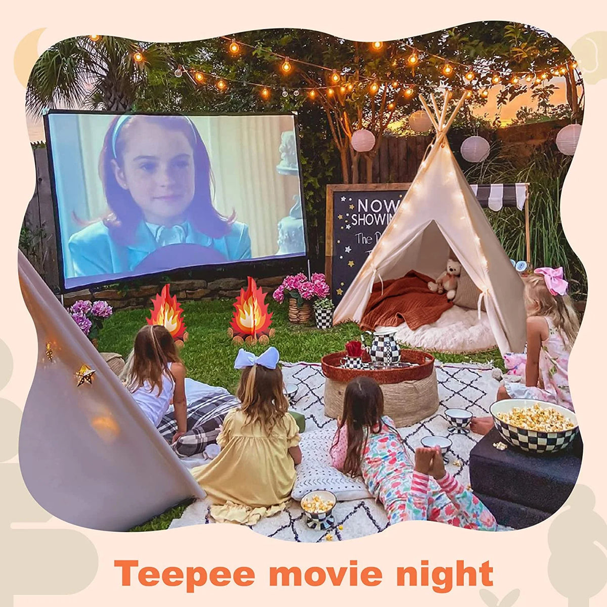 Canvas Teepee Tent for Kids with Window Z7067