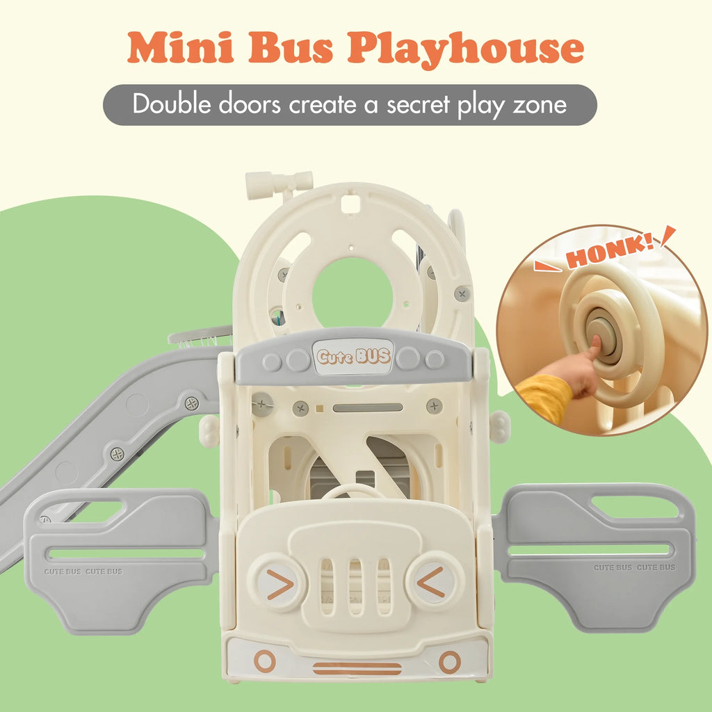 9 in 1 Kids Slide Playset with Basketball Hoop Y128