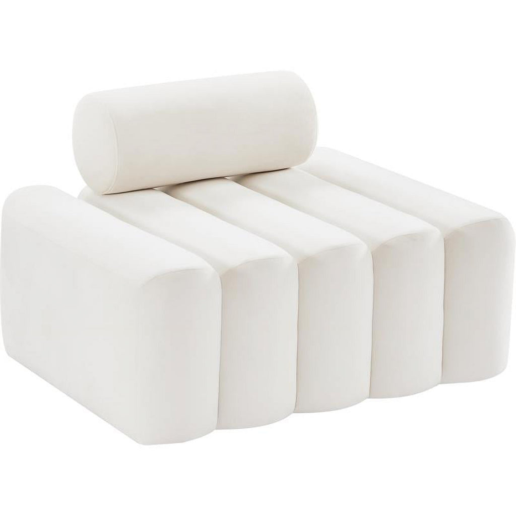Cream Velvet Chair O482
