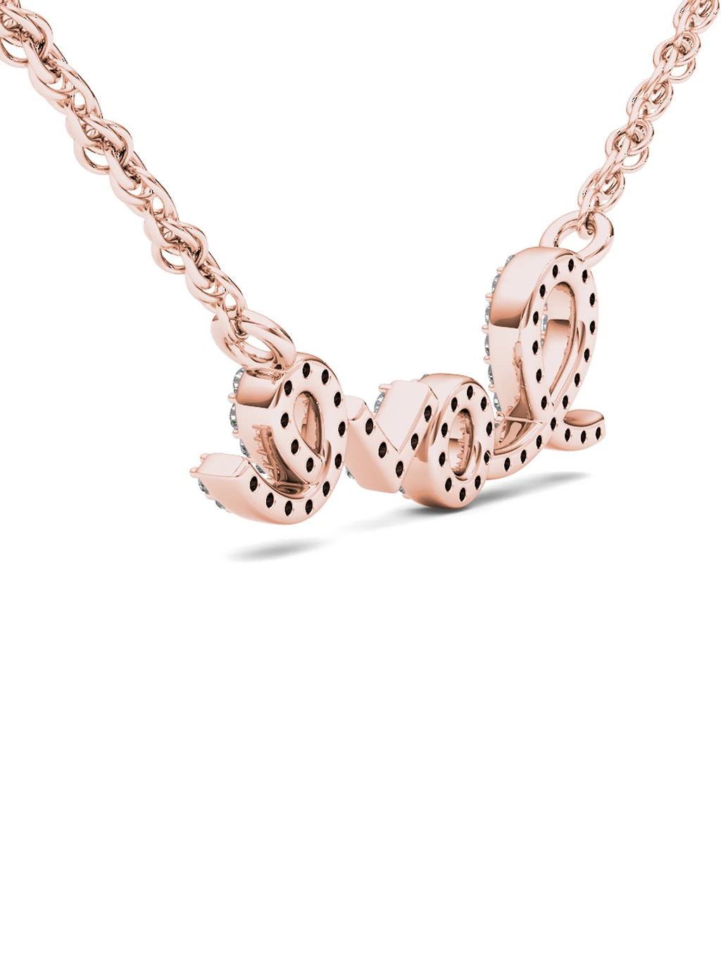 10K Rose Gold Diamond Necklace W73437