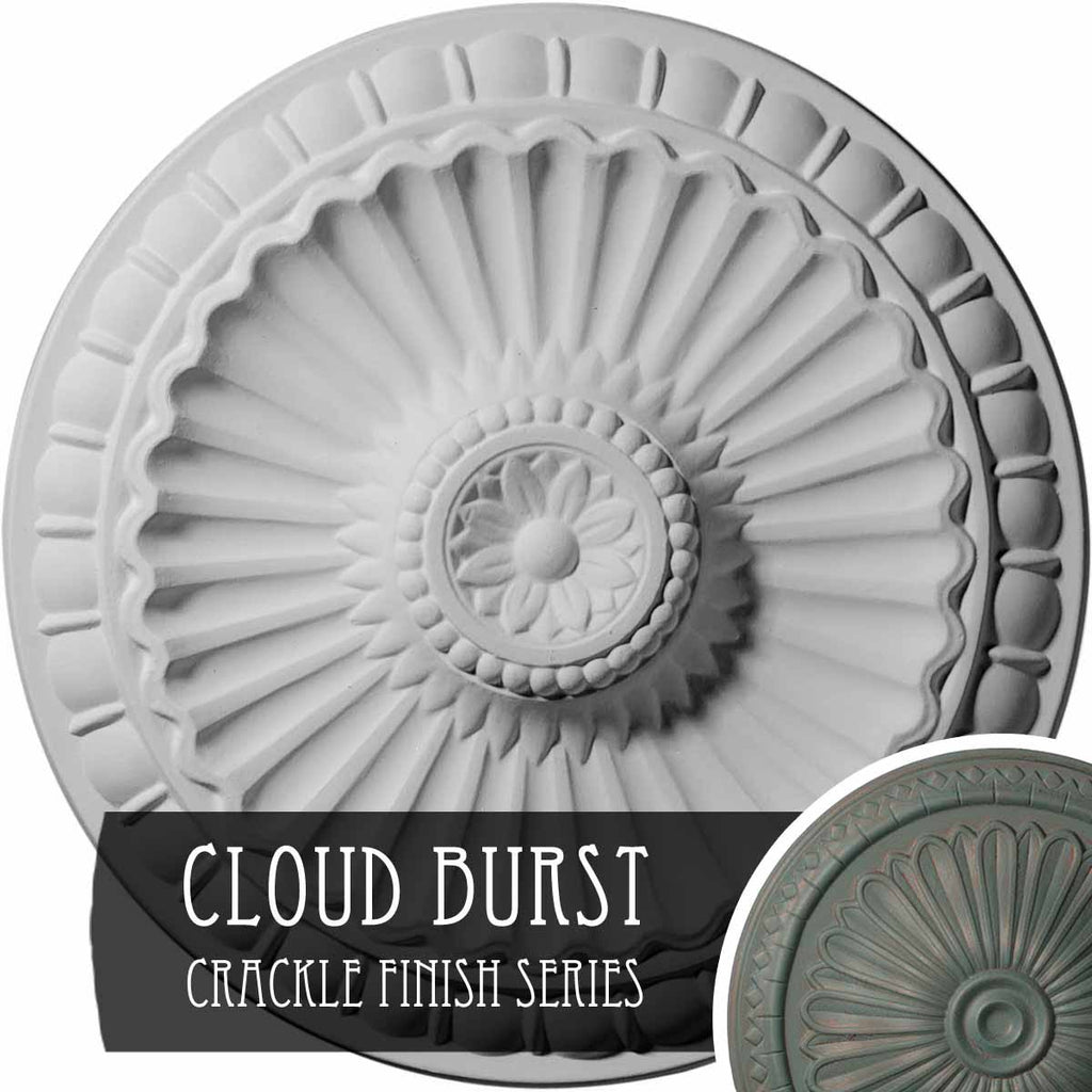 11 1/4x22OD x 1 1/8x22P Hand-Painted Ceiling Medallion B260181