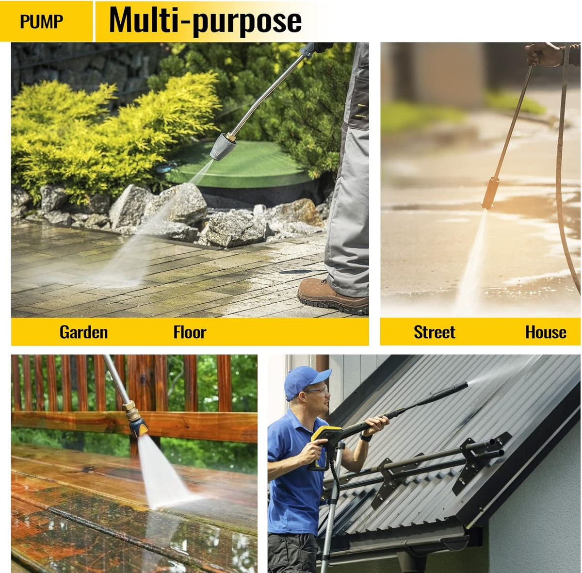 Vertical 3200 PSI Pressure Washer Pump with 7/8 Shaft 2.4 GPM U36678